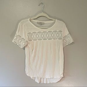 Small loft white top with eyelet detailing